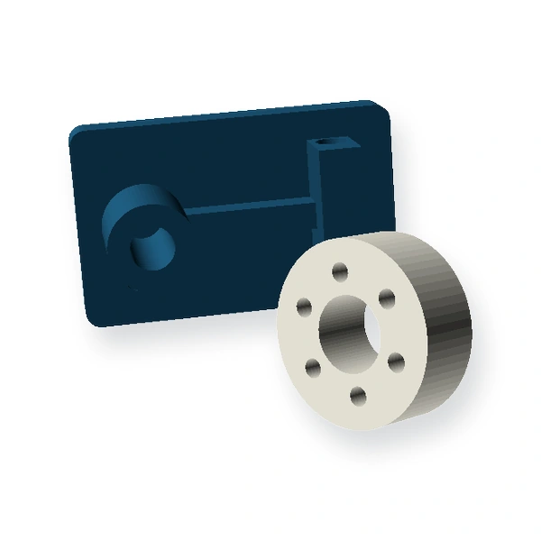 Custom Injection Molded Plastic Parts on a clean product background